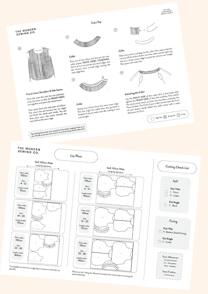 Modern Sewing Company - Cara Top - PDF Pattern