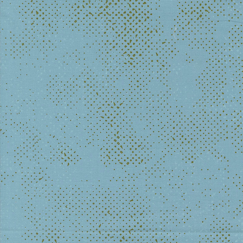 Printed Cotton Poplin - Zen Chic - Spotted - Glacier