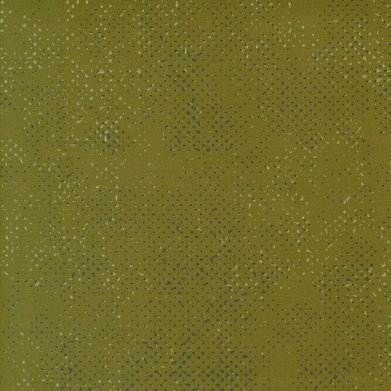 Printed Cotton Poplin - Zen Chic - Spotted - Olive