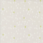 Printed Cotton Poplin - Olive You - Drops - Fog