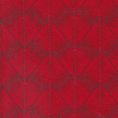 Printed Cotton Poplin - Pine Valley - Crimson