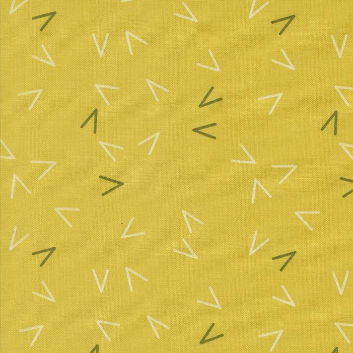 Printed Cotton Poplin - Olive You - Arrow - Maize