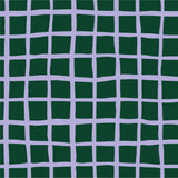 THE EDIT Cotton Lawn - Grid - Lilac on Emerald