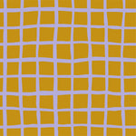 THE EDIT Cotton Lawn - Grid - Lilac on Mustard