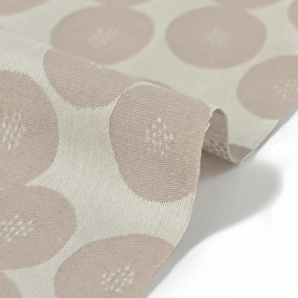 Japanese Cotton Jacquard - Beige Spots