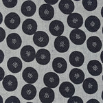 Japanese Cotton Jacquard - Navy Spots