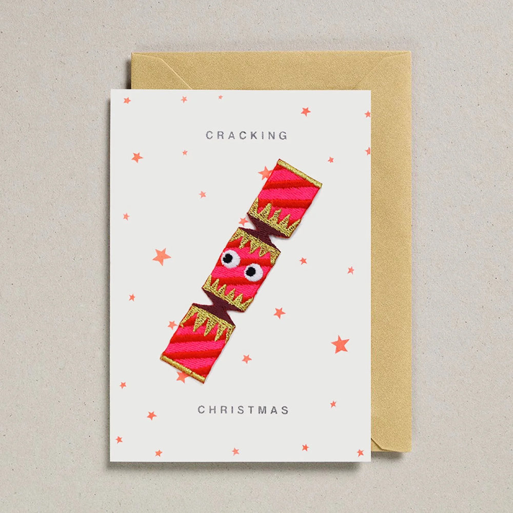 Iron-On Patch Greetings Card - Christmas Cracker