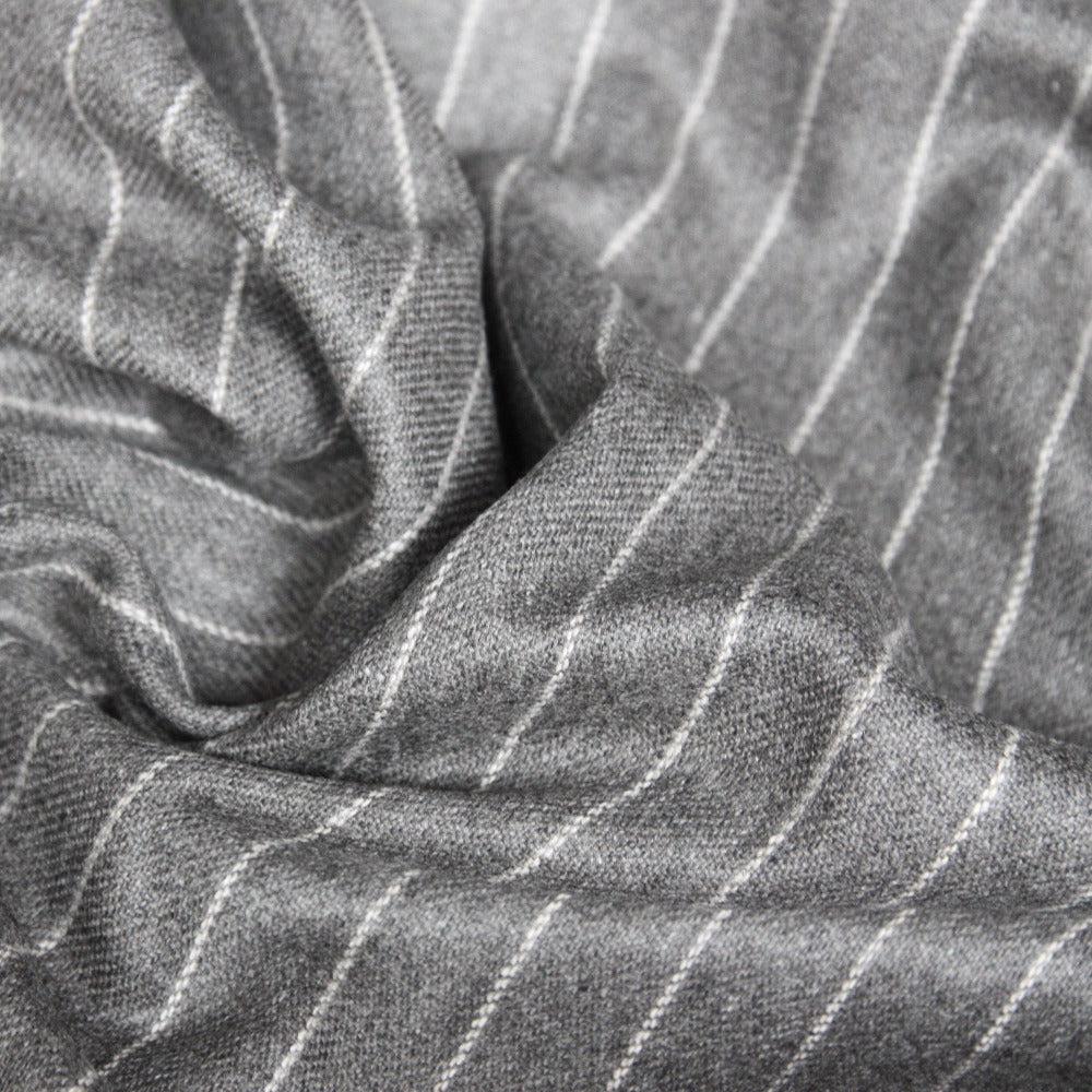 British Wool - No. 34 - Grey Pinstripe