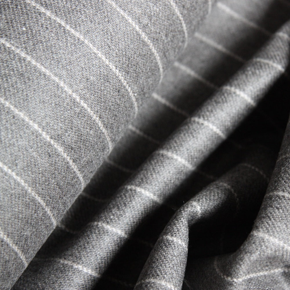 British Wool - No. 34 - Grey Pinstripe