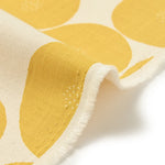 Japanese cotton print - Lightweight Canvas by Muddy Works - Ivory and Mustard