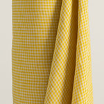 European Linen Mini-Gingham - Lemon Sherbert