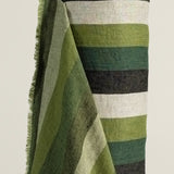 European Striped Linen Twill - Darjeeling