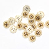 Tiny Button - Cream Daisy - 11mm