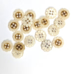 Tiny Button - Cream Daisy - 11mm