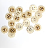 Tiny Button - Cream Daisy - 11mm