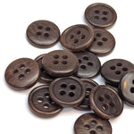 Corozo Button - Dark Brown - 11.4mm