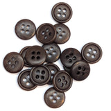 Corozo Button - Dark Brown - 11.4mm