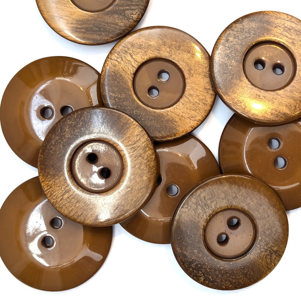 Large Gradient Button - Old Gold - 34mm