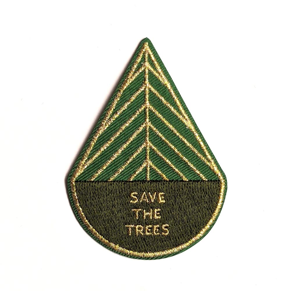 Iron -On Patch - Save The Trees