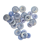 Corozo Button - Two Hole - Blue