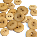 Corozo Button - Two Hole - Beige