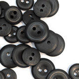 Corozo Button - Two Hole - Black