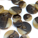 Marble Shaft Button - Brown