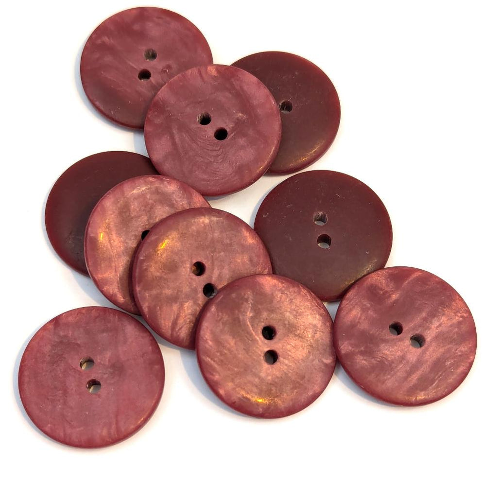 Marble Pattern Buttons - Maroon