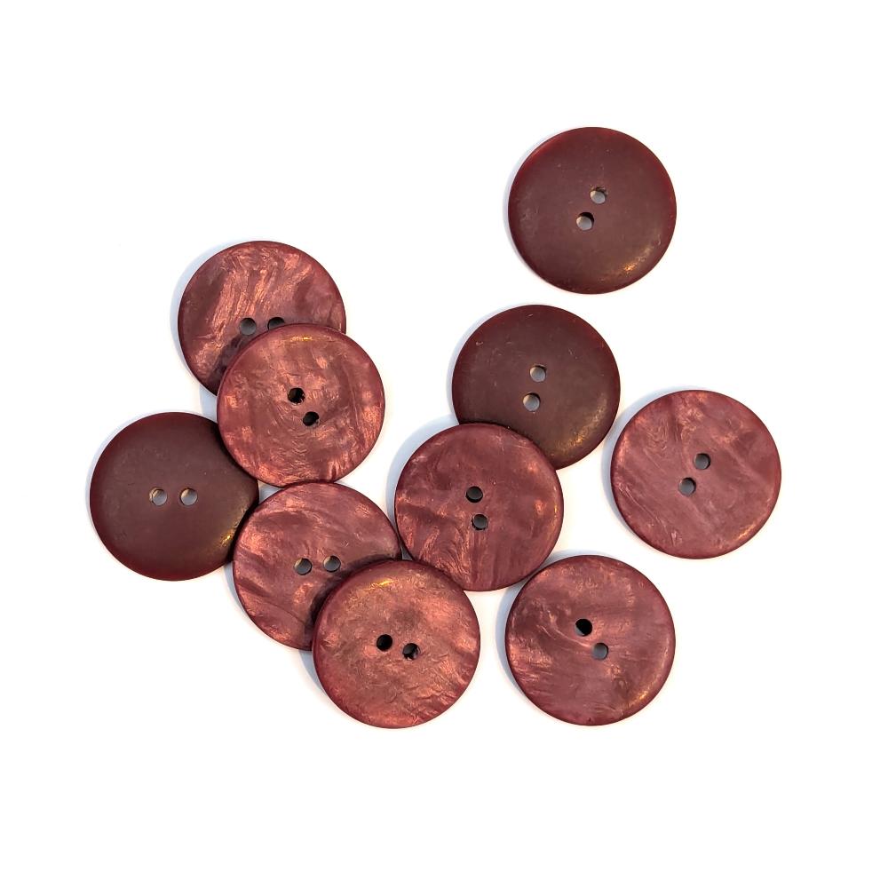 Marble Pattern Buttons - Maroon