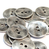 Metal Button - Old Silver - 20mm