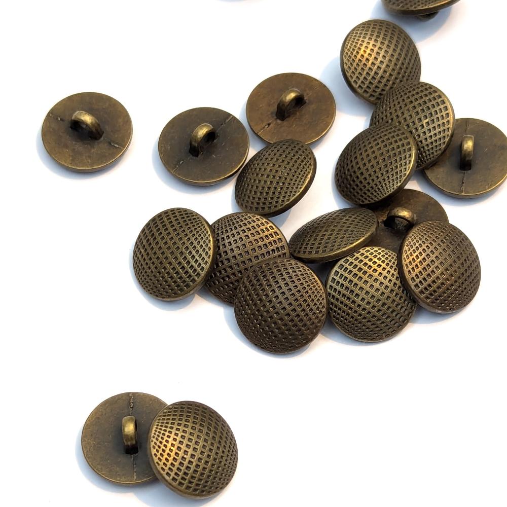 Metal Button - Antique Brass