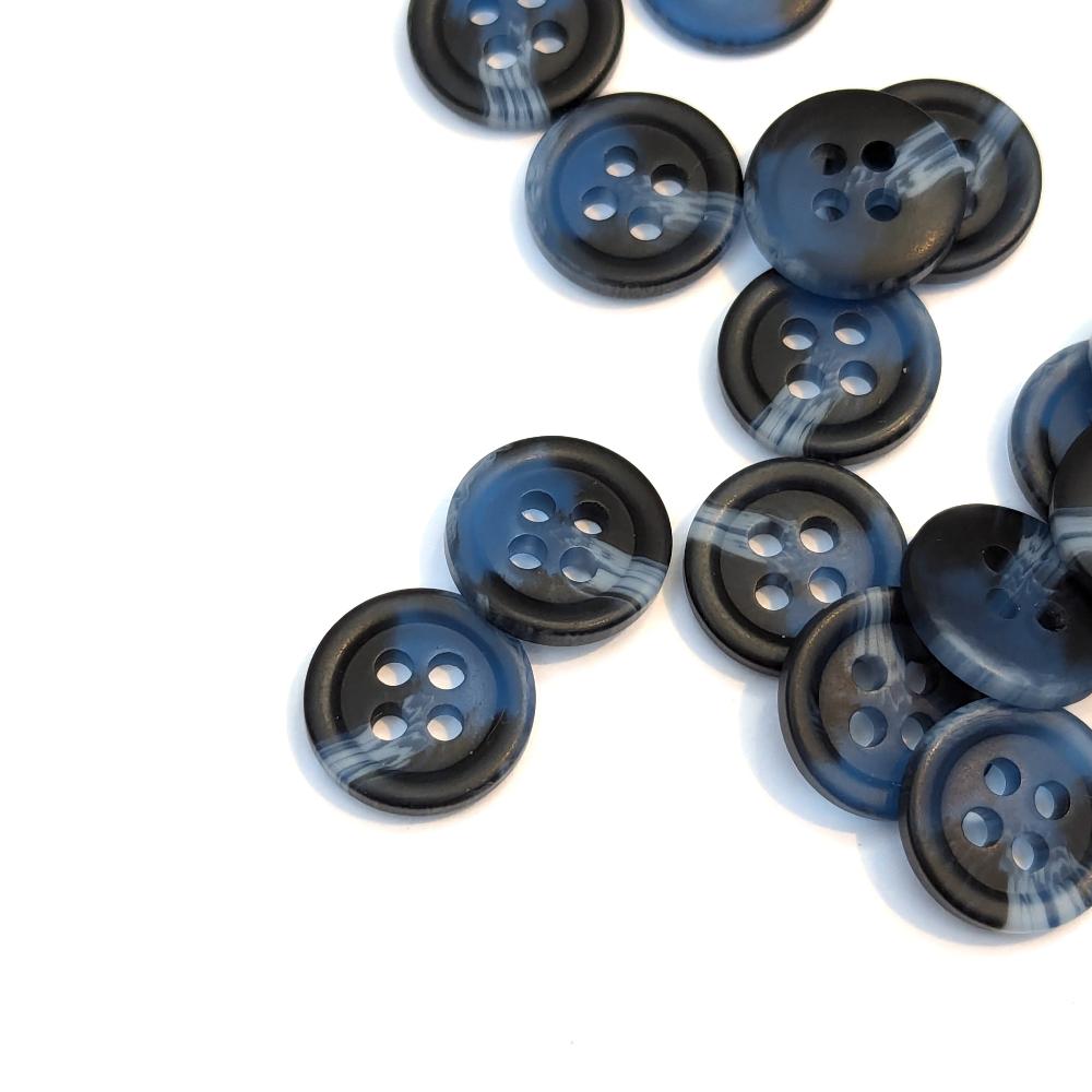 Polyester Shirt Button - Navy - 11.4mm