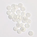 Polyester Shirt Button - White - 11.4mm