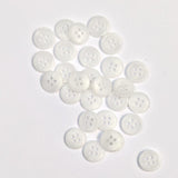 Polyester Shirt Button - White - 11.4mm