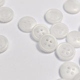 Polyester Shirt Button - White - 11.4mm