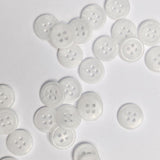 Polyester Shirt Button - White - 11.4mm