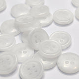 Polyester Shirt Button - White - 11.4mm