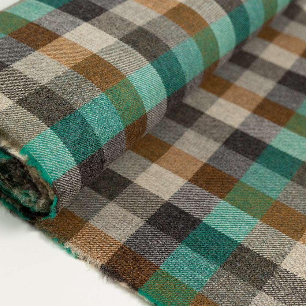 British Wool - Large Check - Emerald