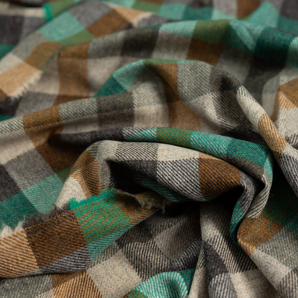 British Wool - Large Check - Emerald