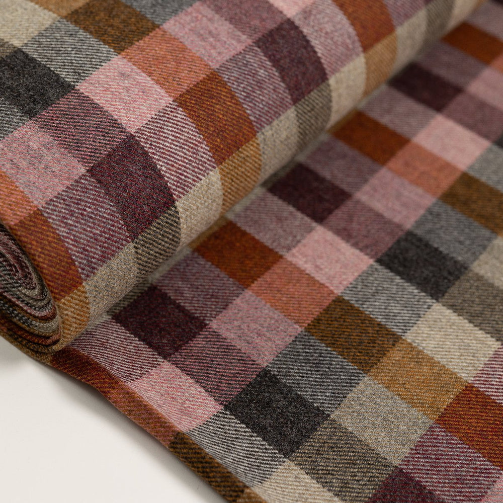 British Wool - Large Check - Ruby