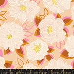 Cotton Poplin Print - Favourite Flowers by Ruby Star - Blooming - Créme Brulee