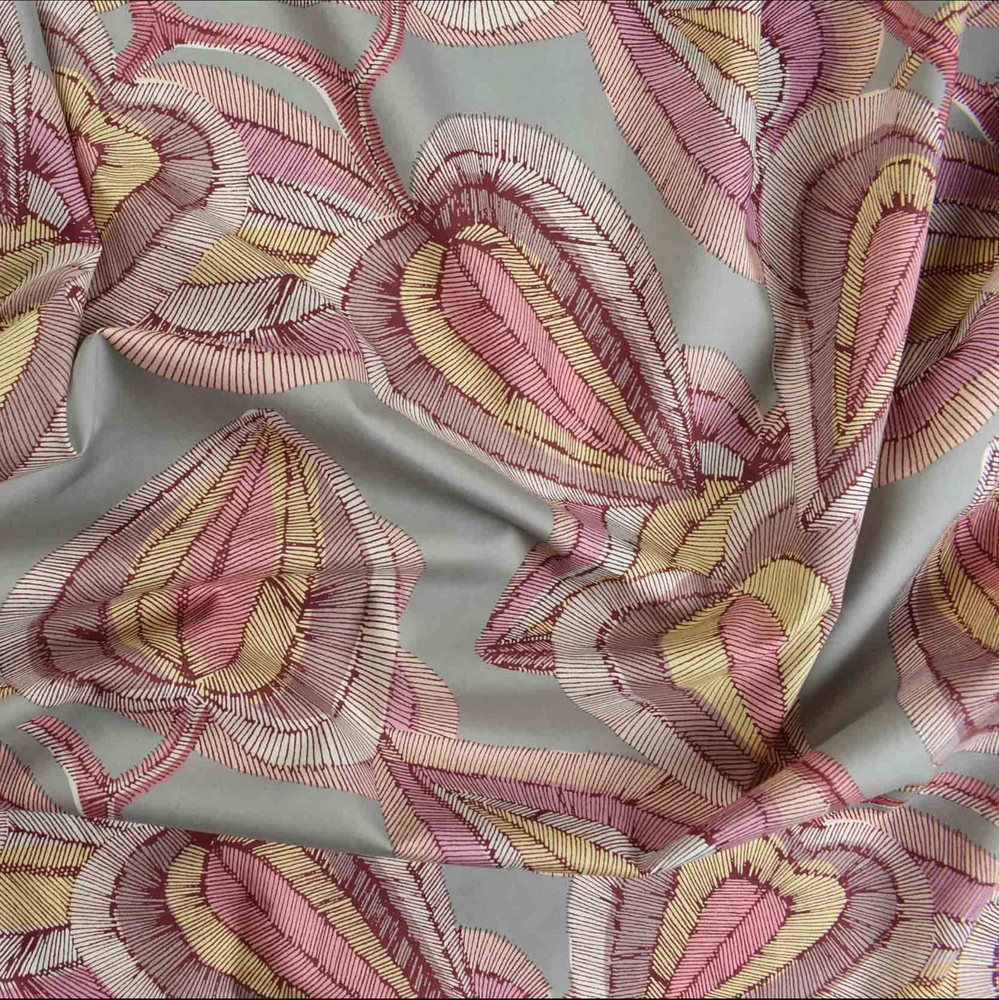 Luxury Printed Cotton Lawn - Spades - Pink