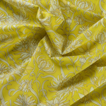 Luxury Printed Cotton Lawn - Chatsworth - Yellow