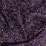 Luxury Printed Cotton Lawn - Marylebone - Purple