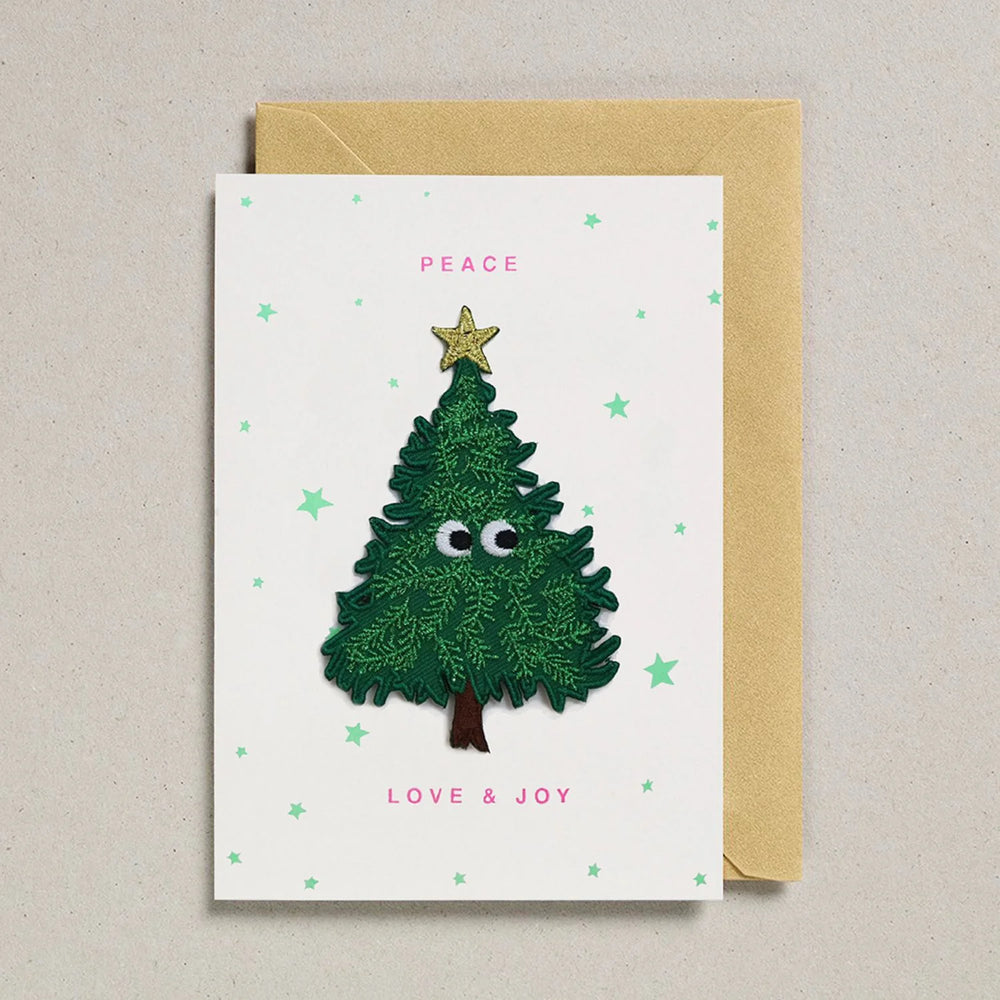 Iron-On Patch Greetings Card - Christmas Tree