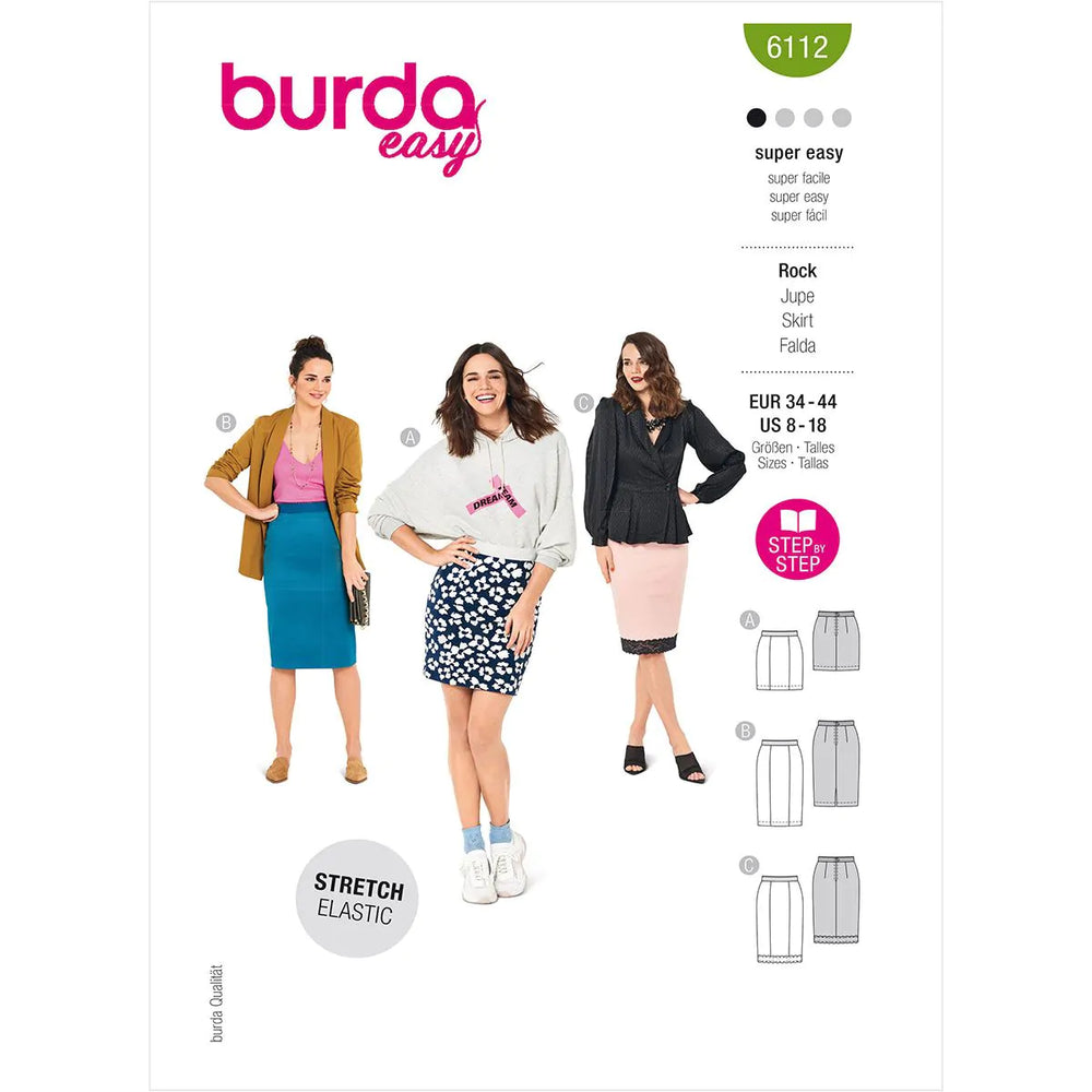 Burda 6112 - Misses Skirt Pattern