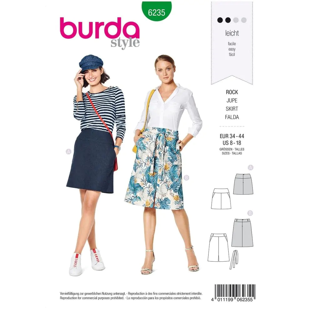 Burda 6235 - Skirt with Yoke