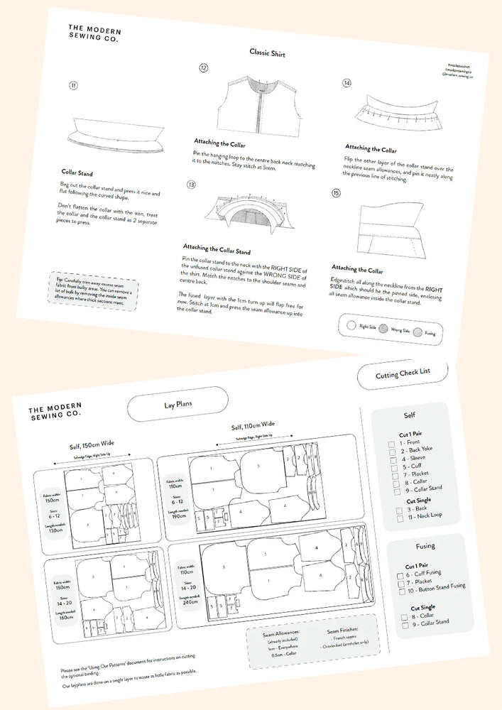 Modern Sewing Company - Classic Shirt - PDF Pattern