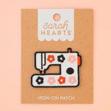 Iron-On Patch - Sarah Hearts - Daisy Sewing Machine