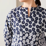 Japanese Cotton Jacquard - Navy Spots